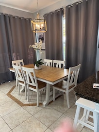 Plenty of room at dining table