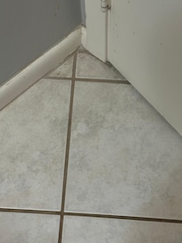 Behind bathroom door