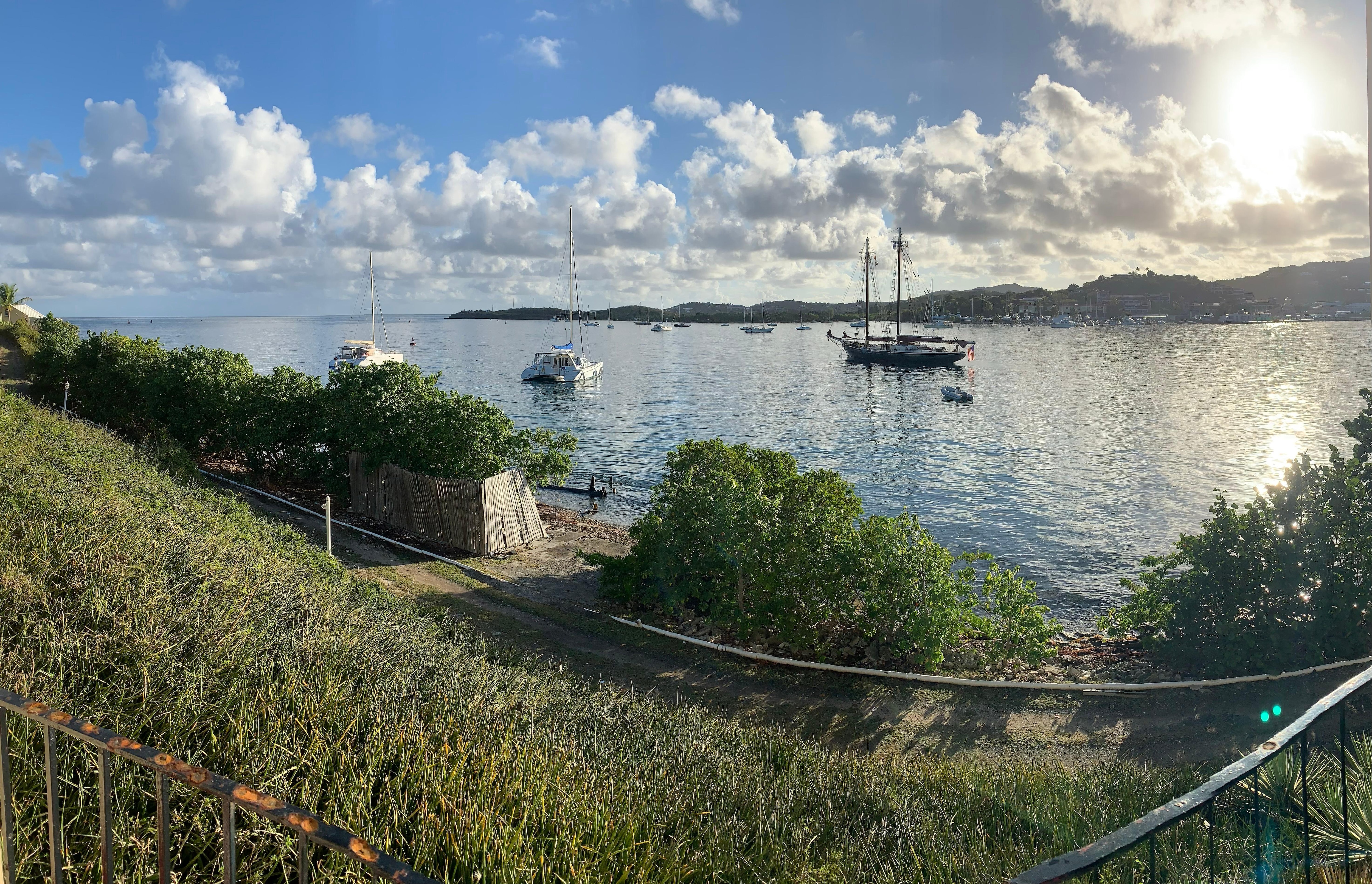 View from our balcony - beautiful sunrise.