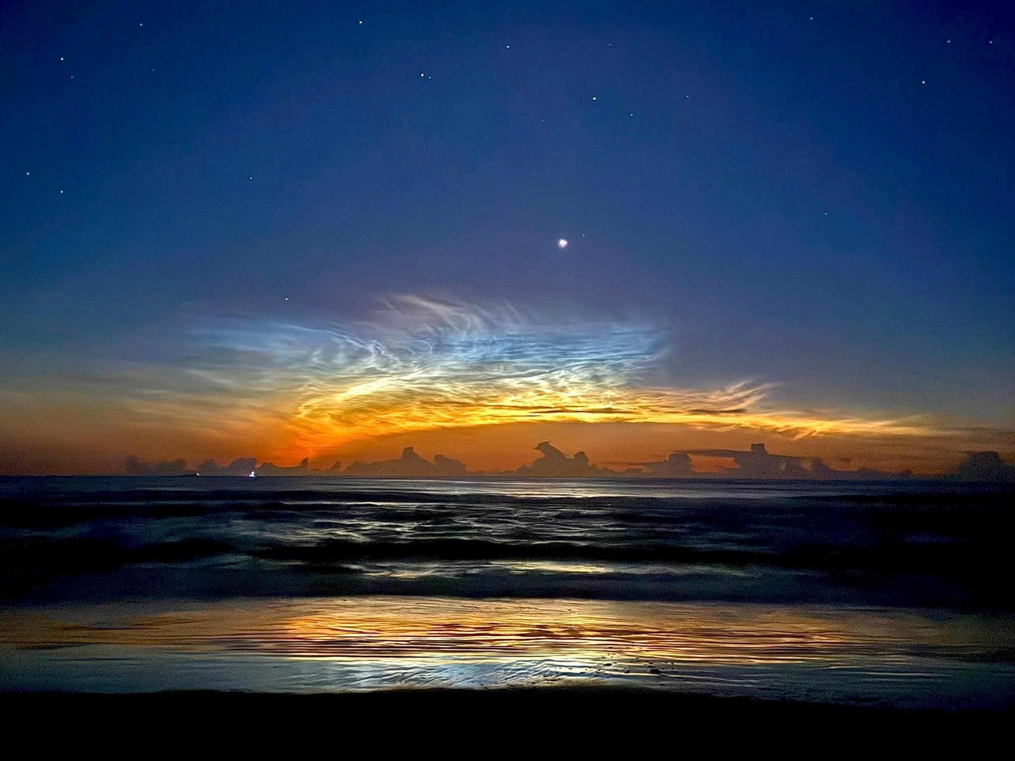 Sunrise just following a SpaceX launch