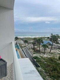 Easy path to the beach with wash off areas.