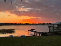 Typical sunrise on Lake Mirror viewed from the Florida room.