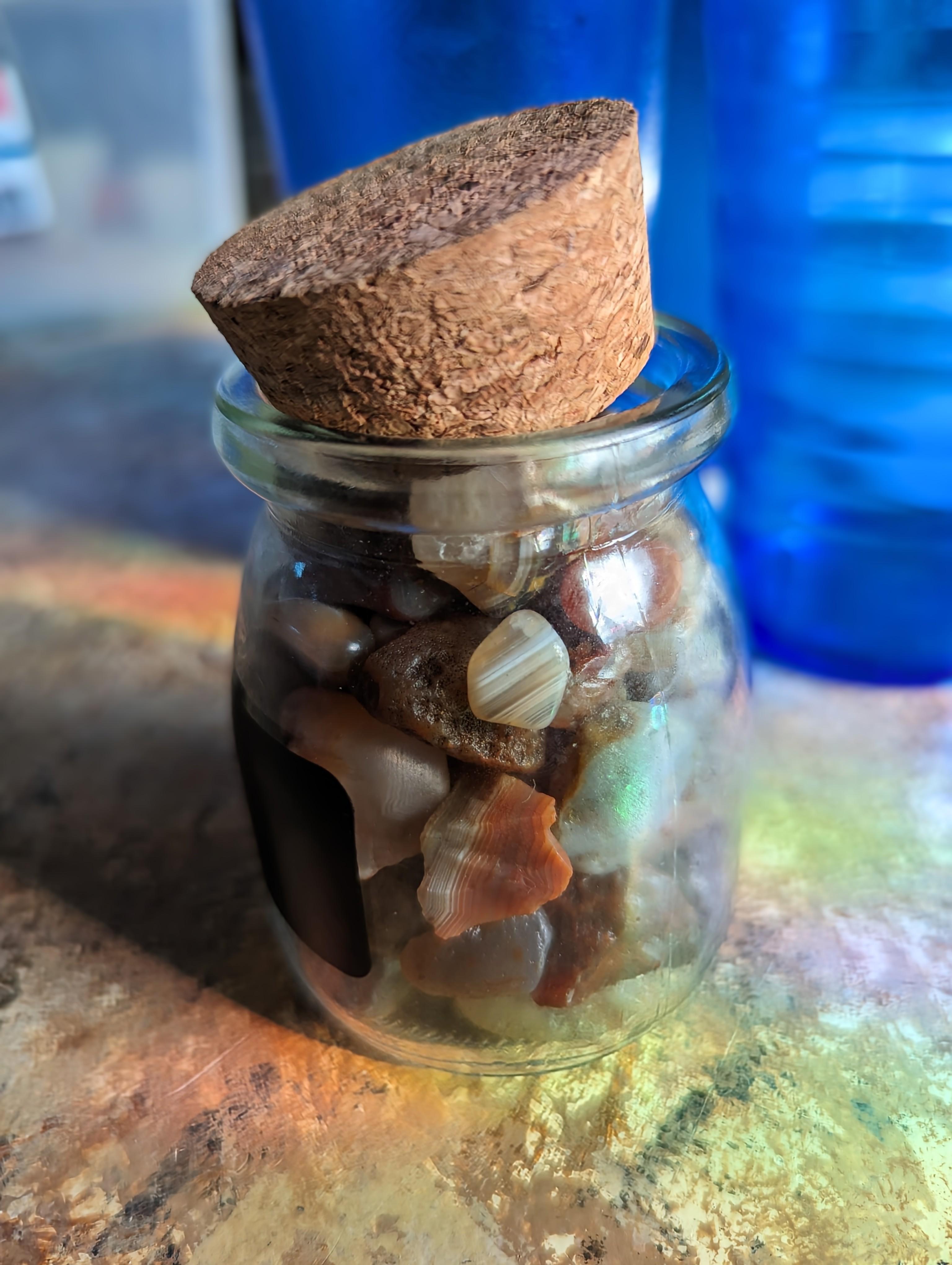 Jar of agates