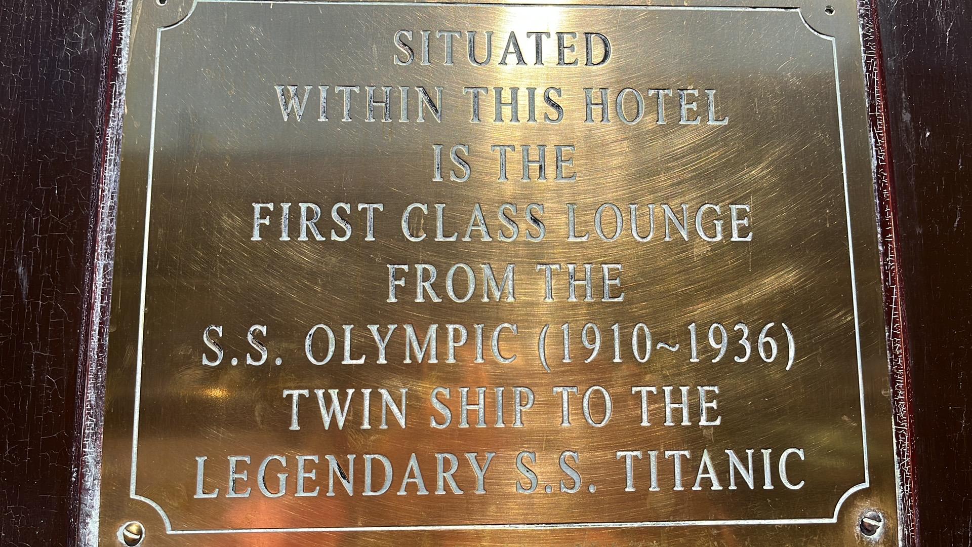 White Swan inn nearby .
Home of the first class lounge from the RMS Olympic, sister ship of the RMS Titanic 