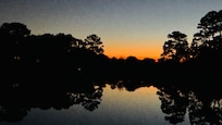 Sunset over the lagoon.