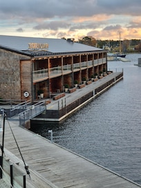 Utsikt från studiosvitens balkong.