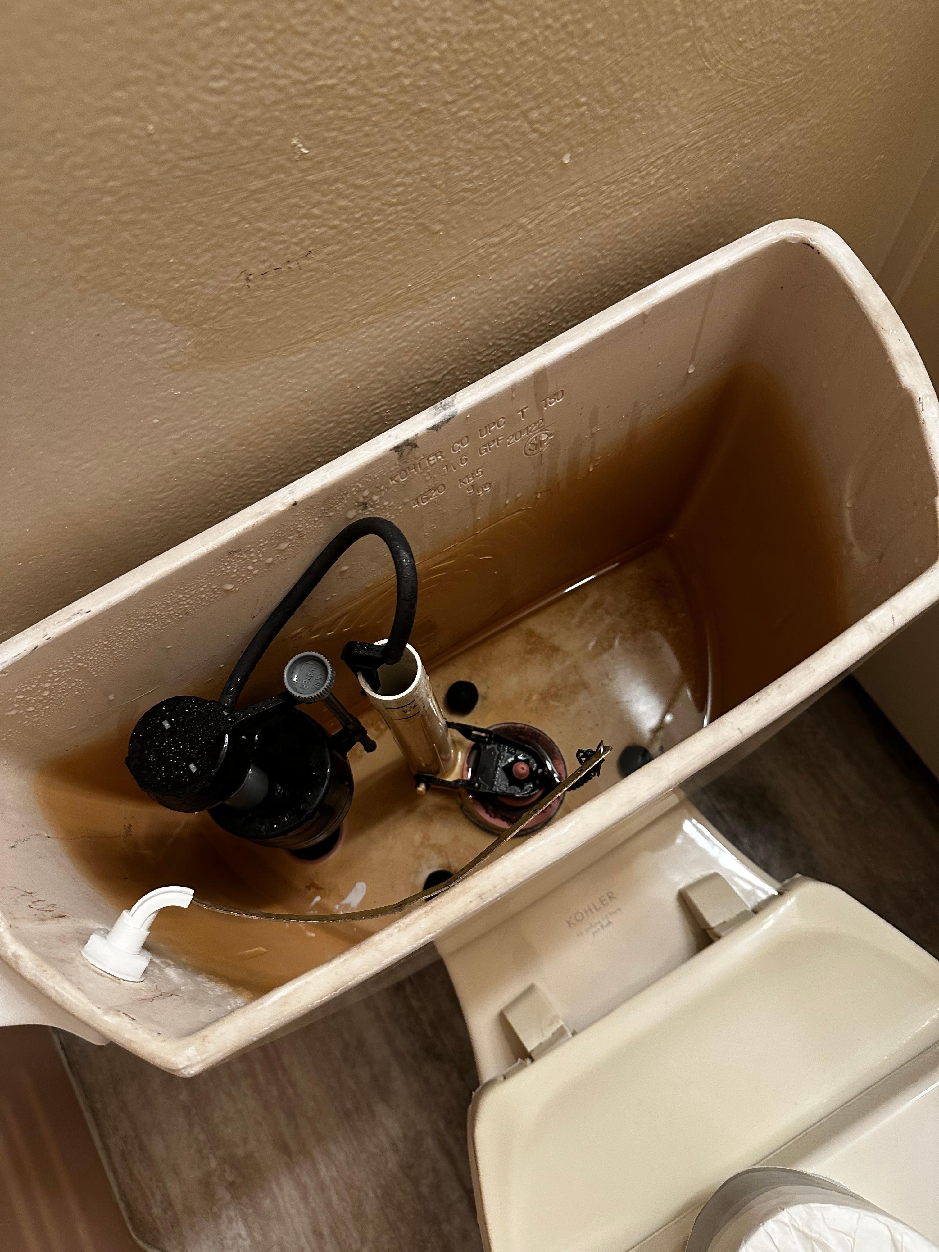 Picture of the tank, not filling. I have a video, but it won’t let me load the video.