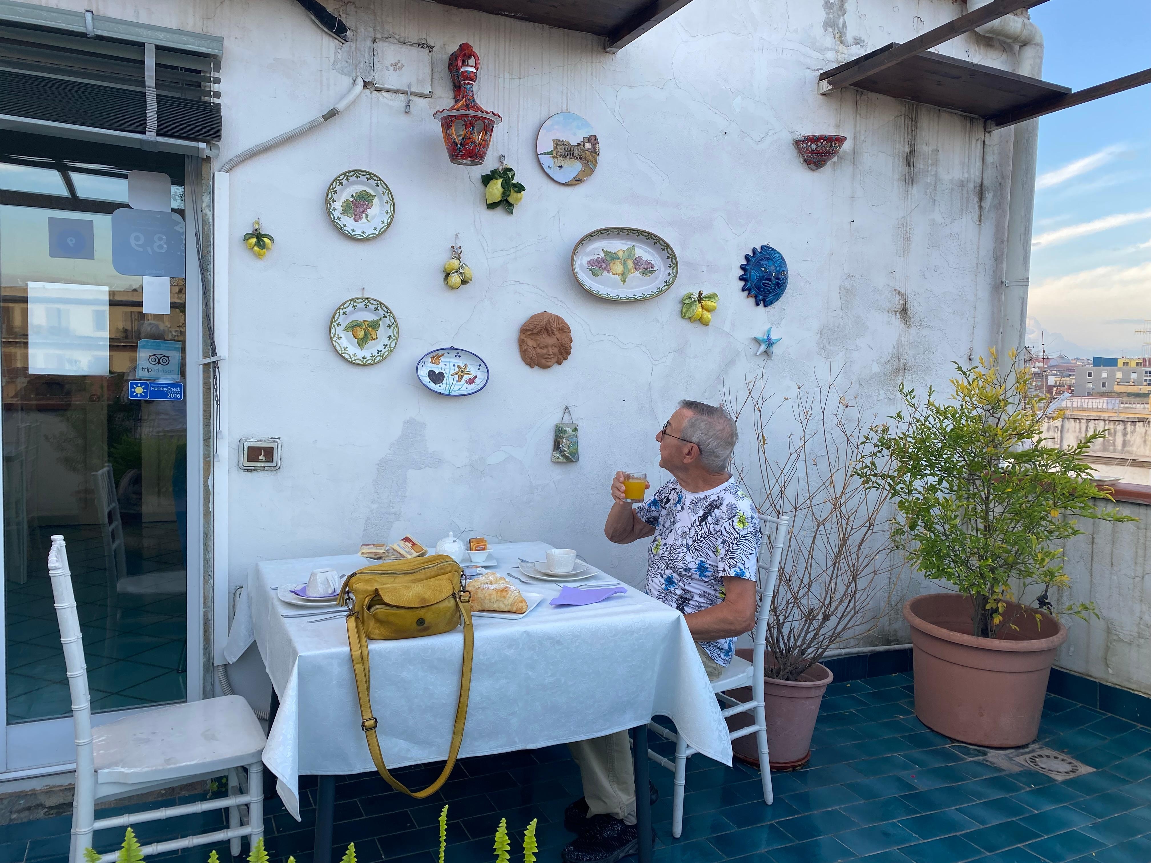 sur la terrasse