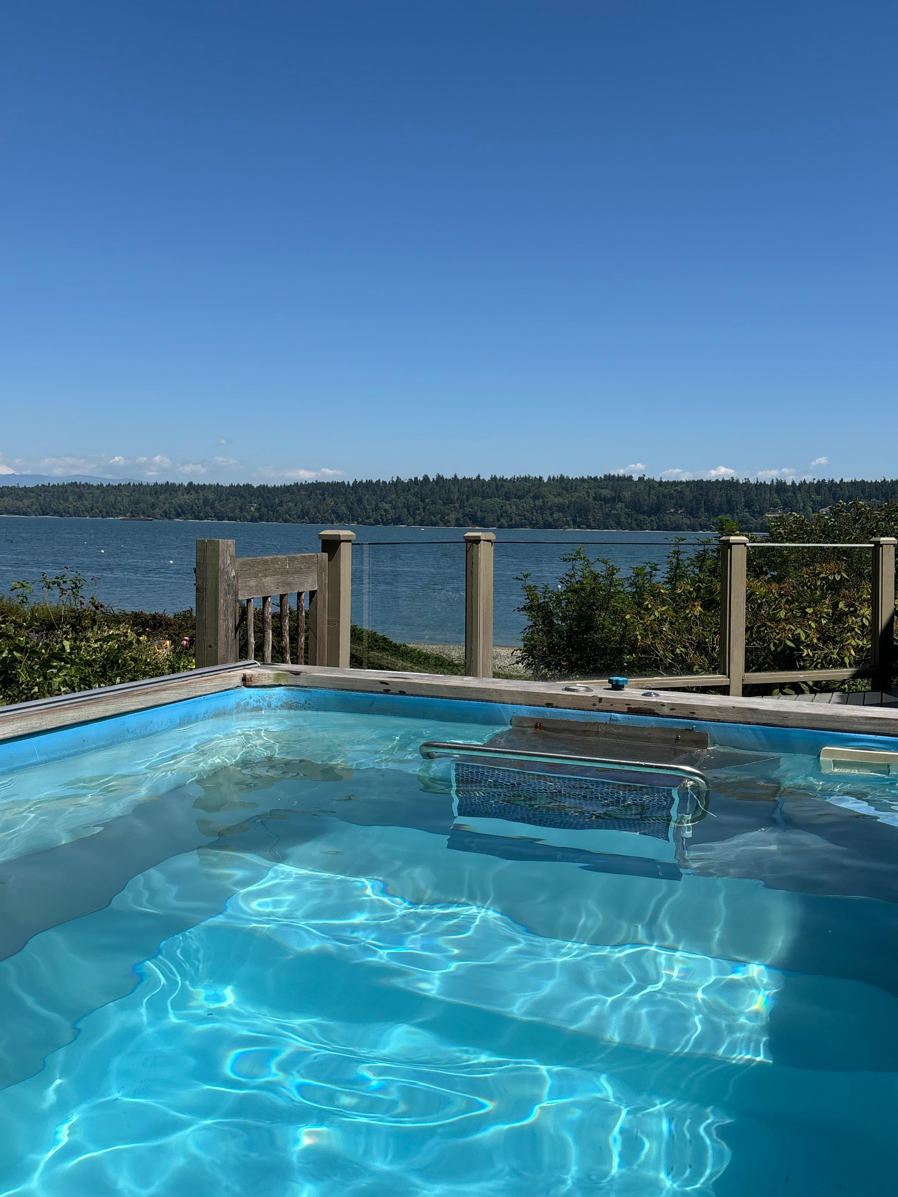 Pool was refreshing after hikes and bike rides. 