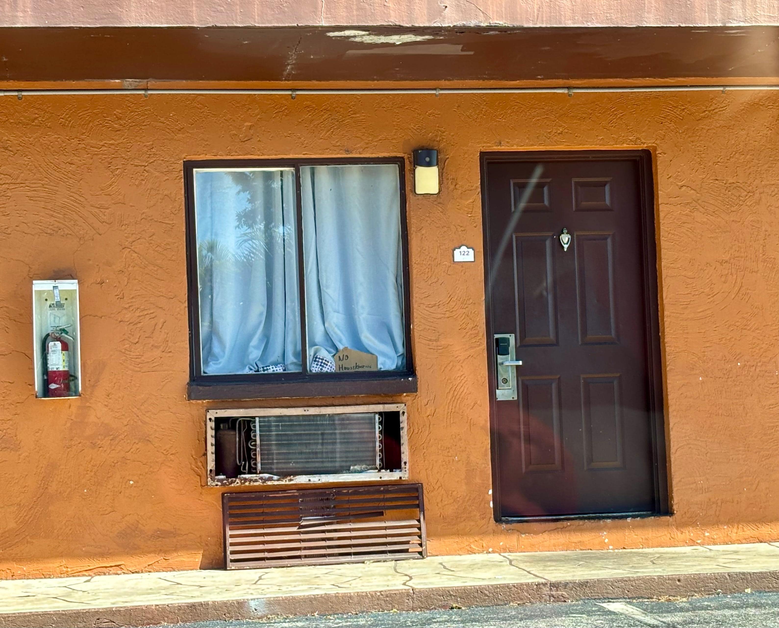 Broken air conditioner cover