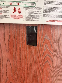 Why would there be duct tape over our peep hole?