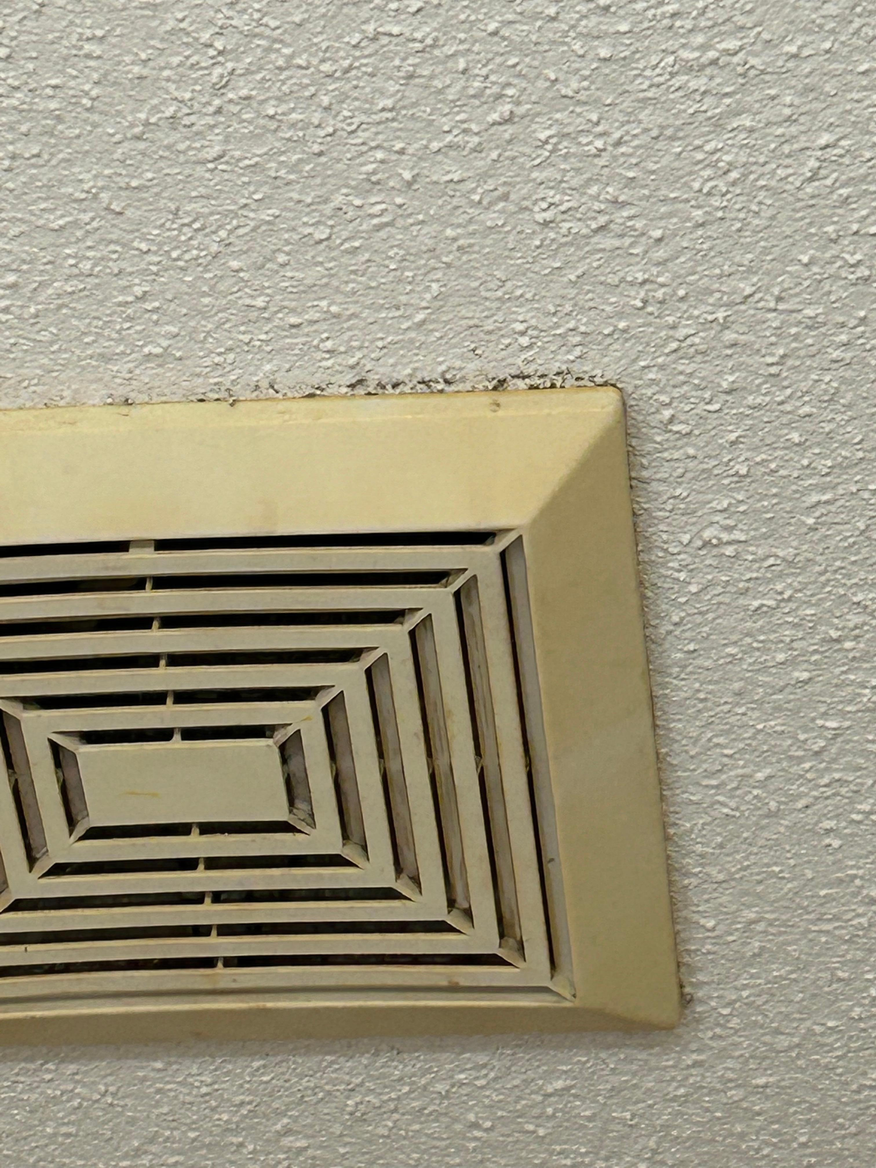 Mold around fan in bathroom 