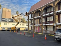 Work outside our door staring at 5:15am