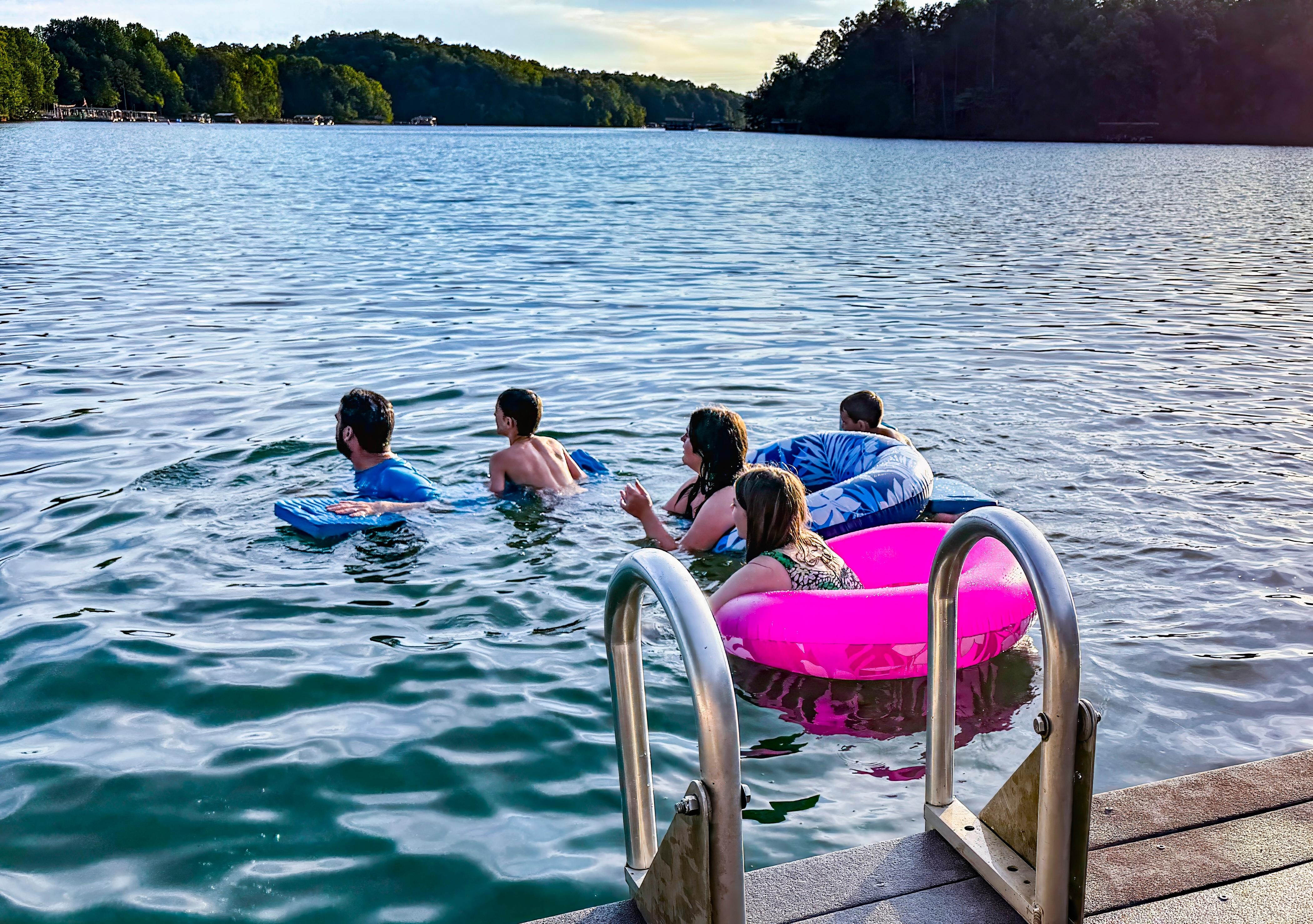 Lake was beautiful and water extremely cleat