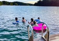 Lake was beautiful and water extremely cleat