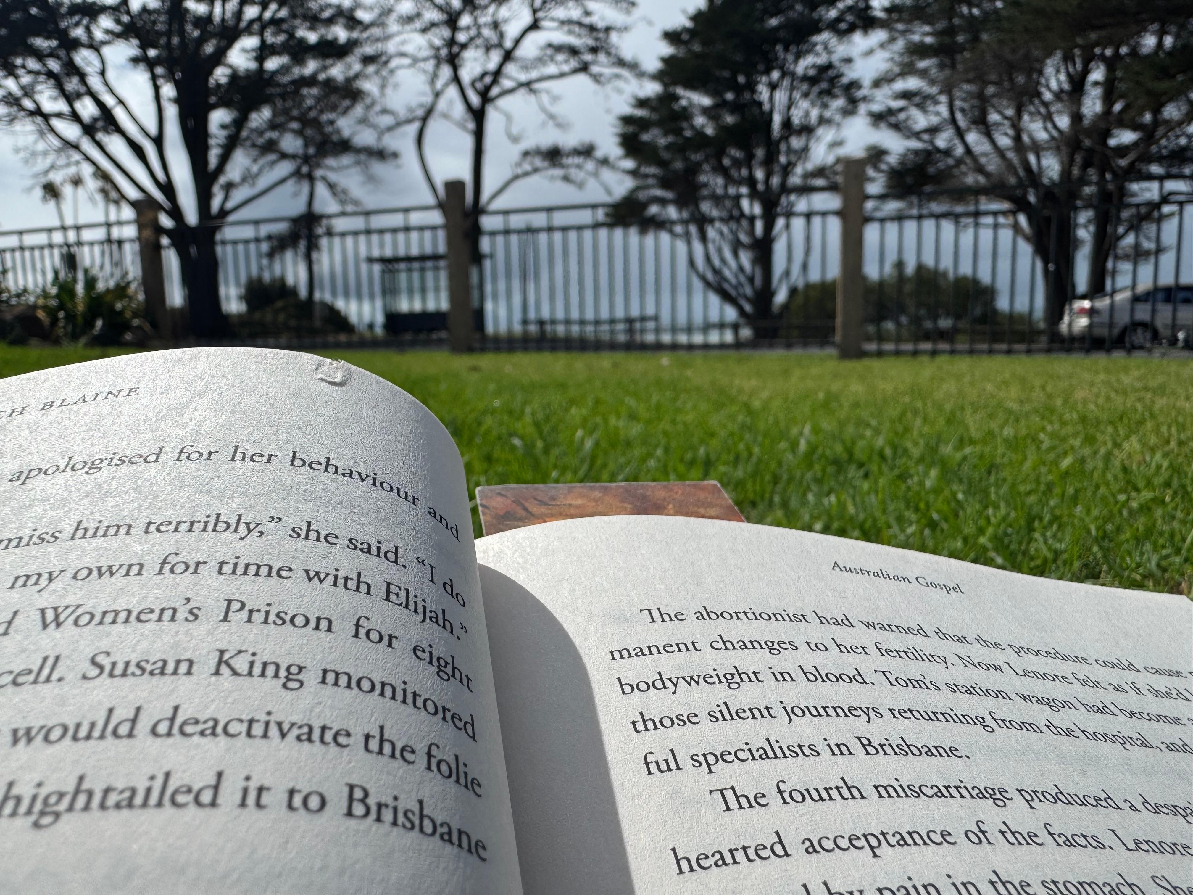 A book and a view across to the water… can’t get much better.