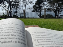 A book and a view across to the water… can’t get much better.