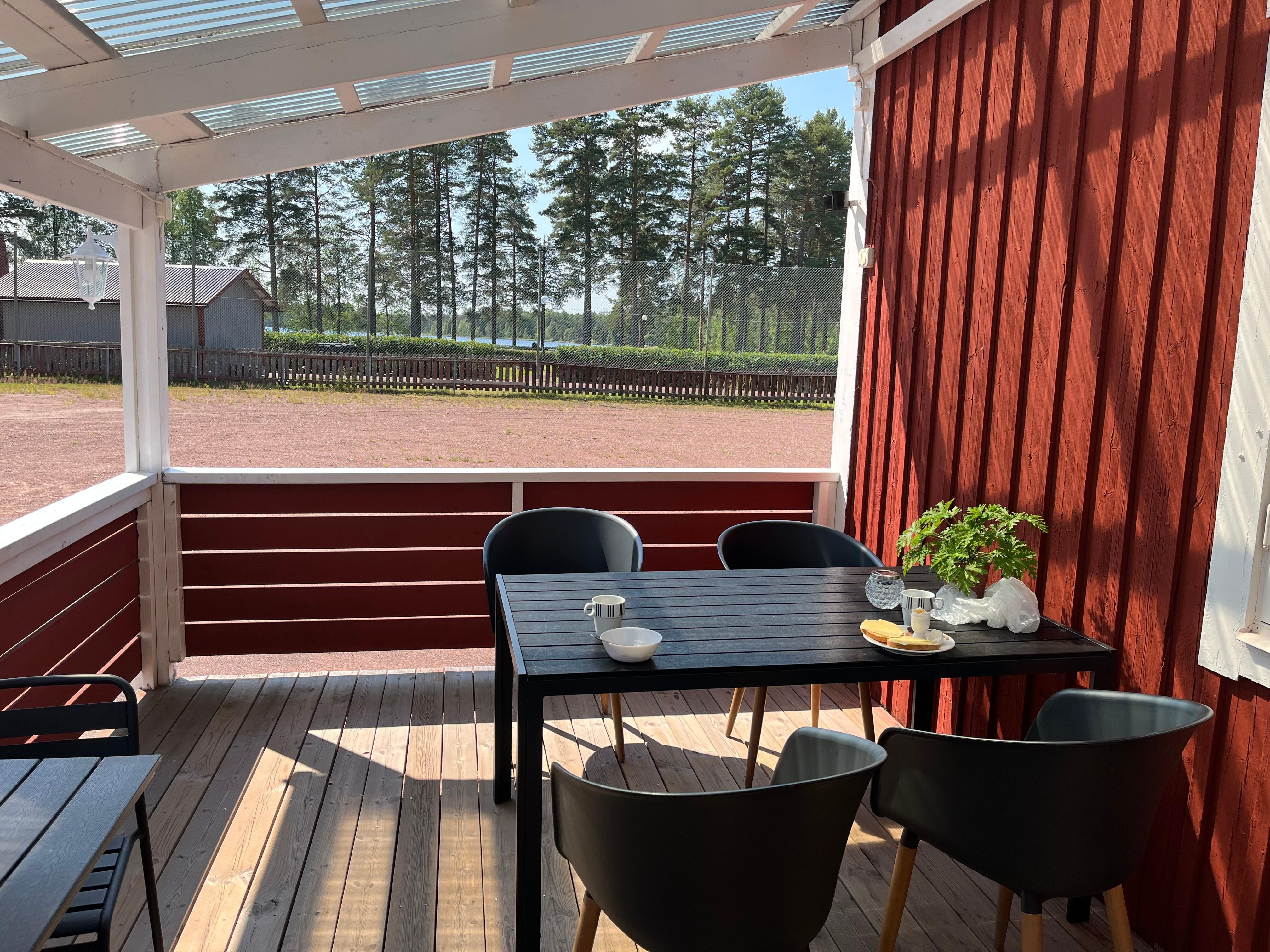 Terrassen hvor vi spiste morgenmad