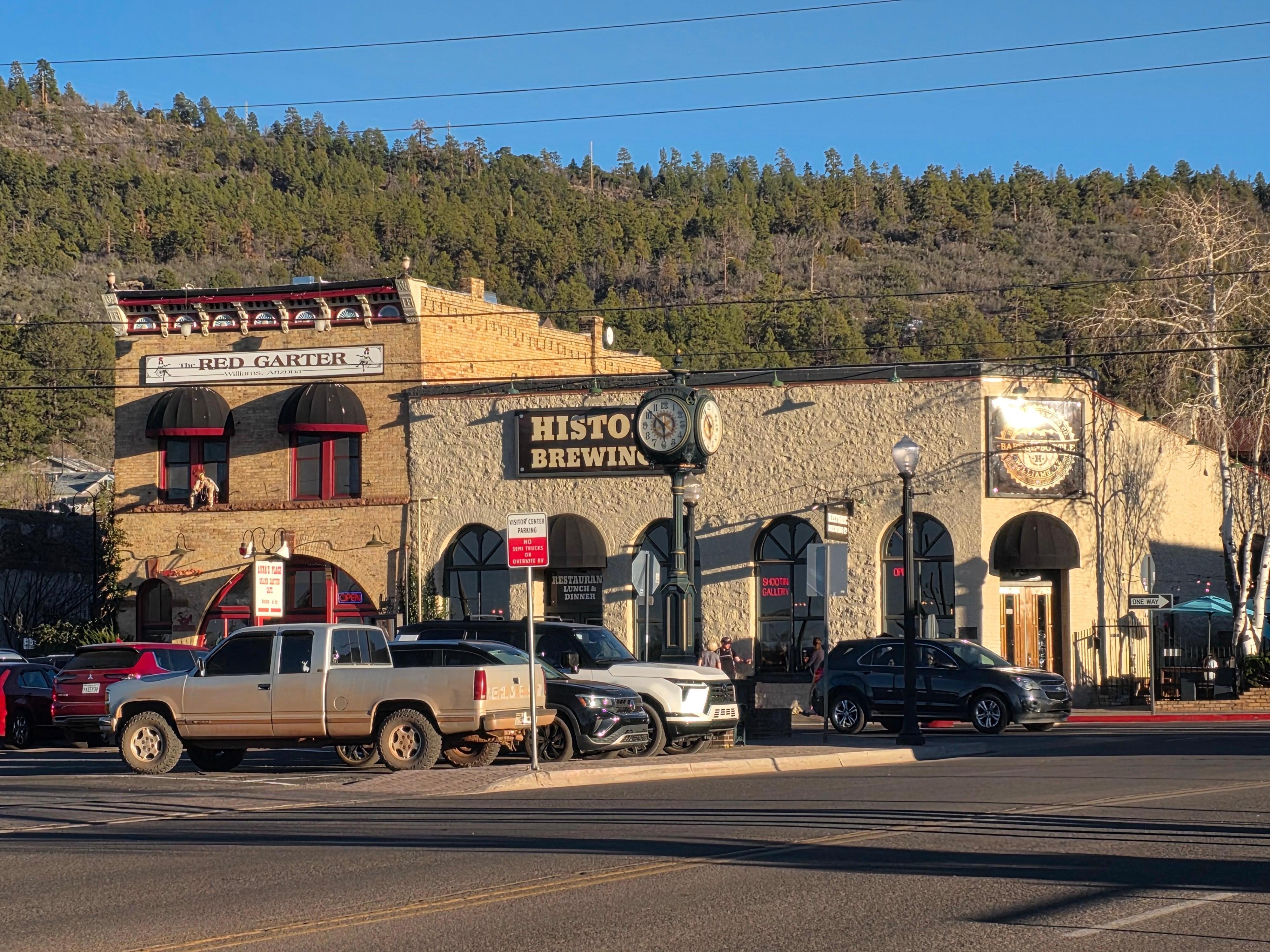 Walking back from the Grand Canyon Train Depot