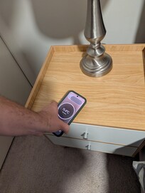 Photo of the temperature upstairs after about an hour of having the furnace on.