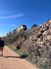 Waving to the conductor