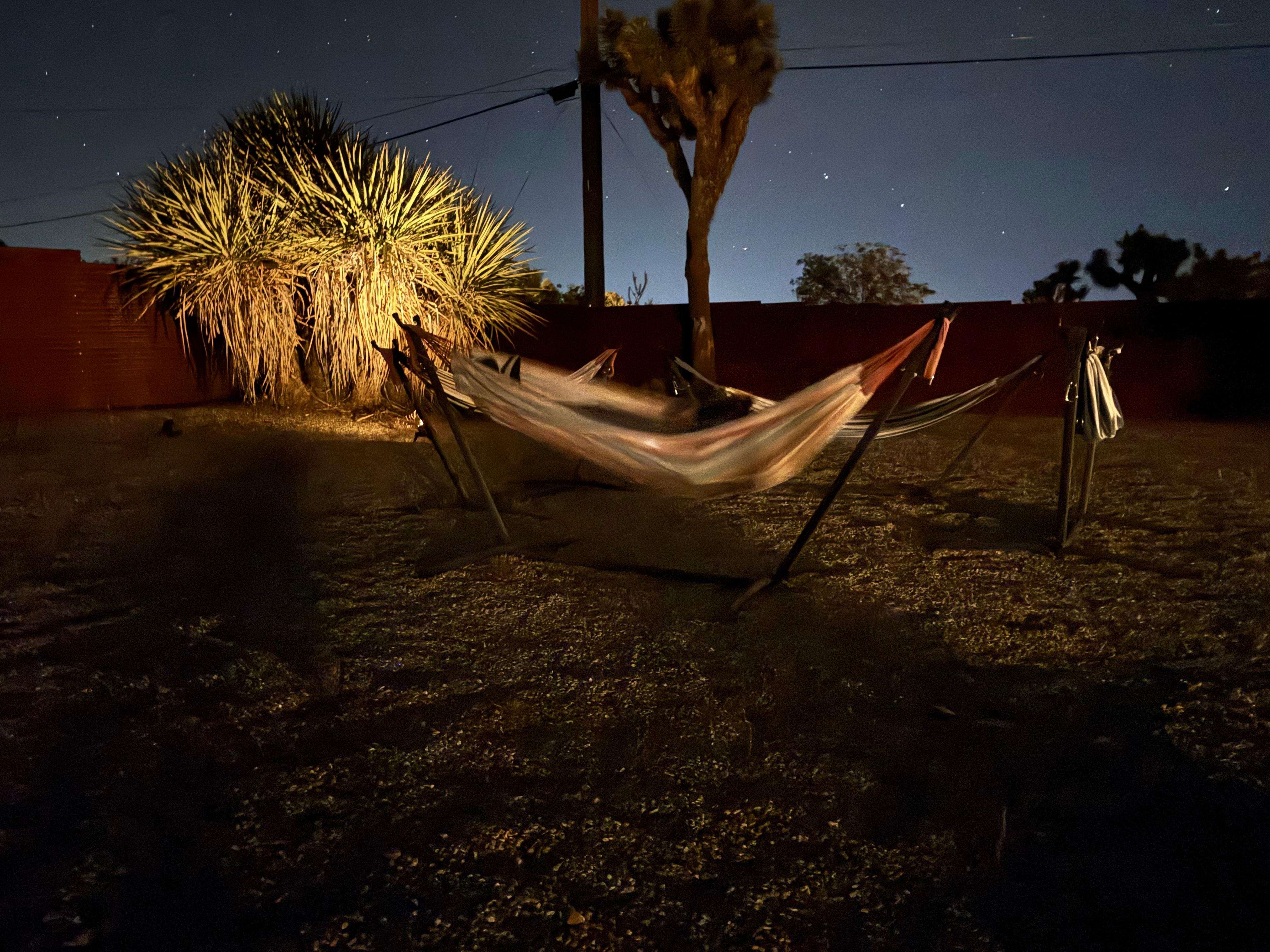 Hammocks were a great aid to stargazing.