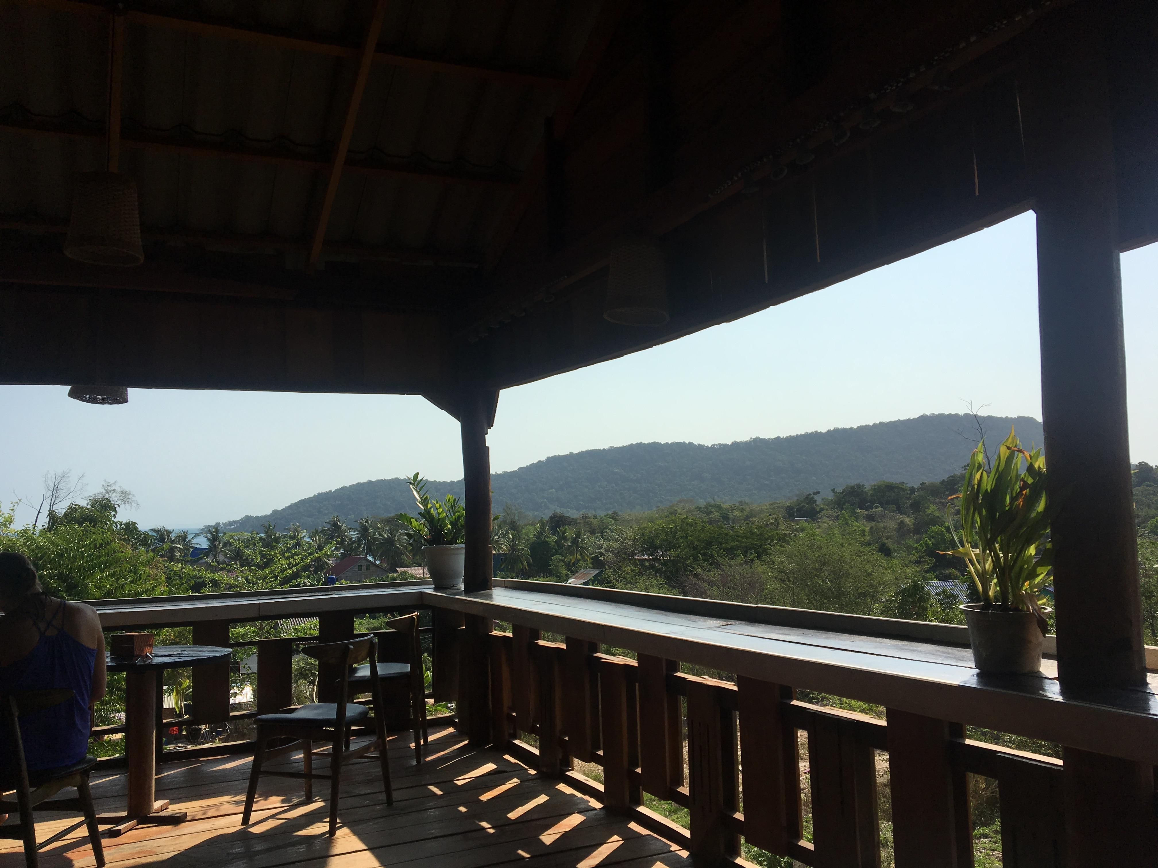 View from the bar + dining area