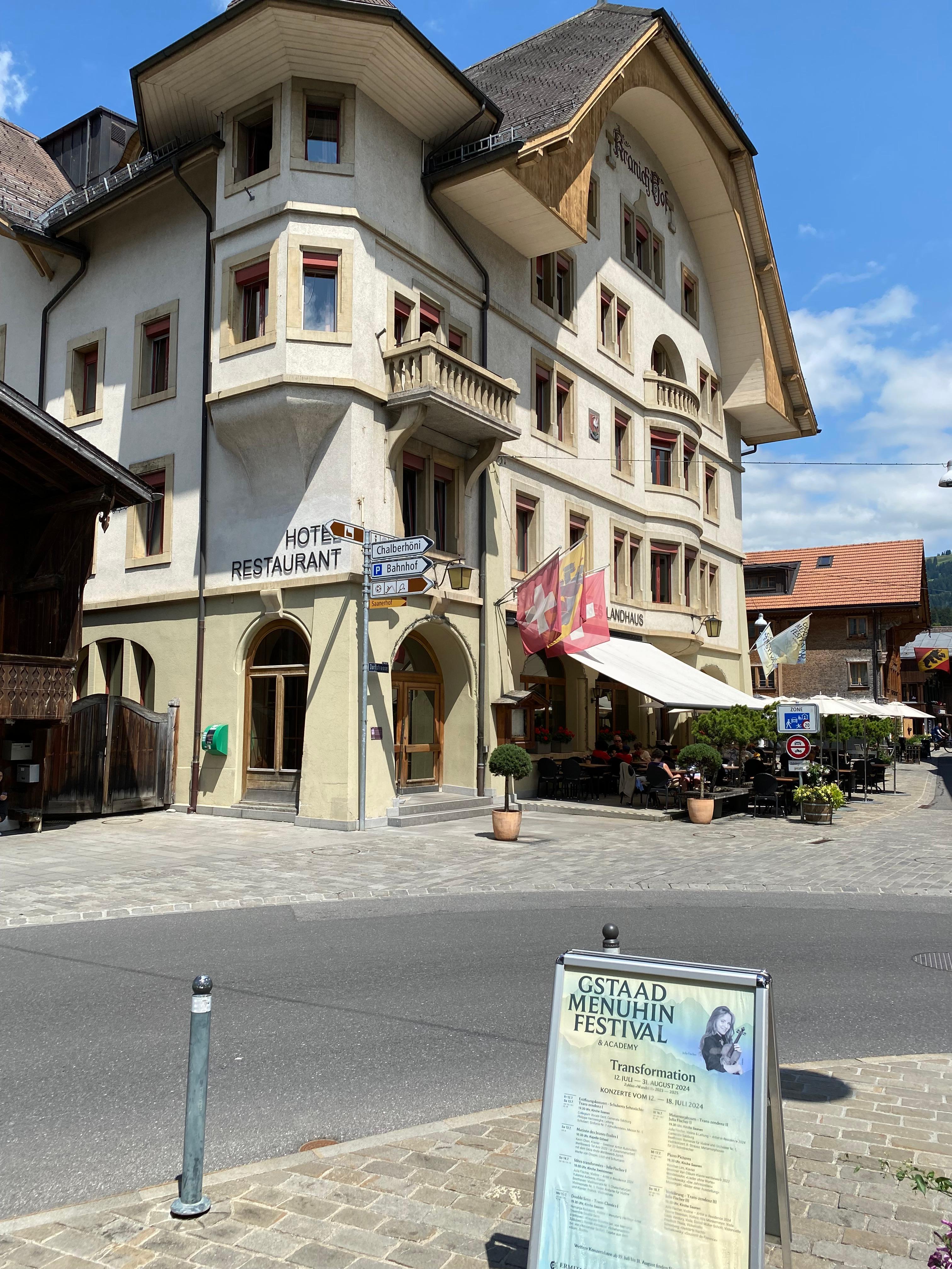 Hotel and restaurant terrace.