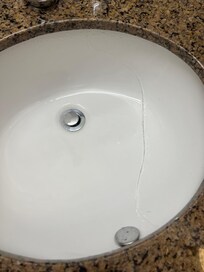 Crack in sink