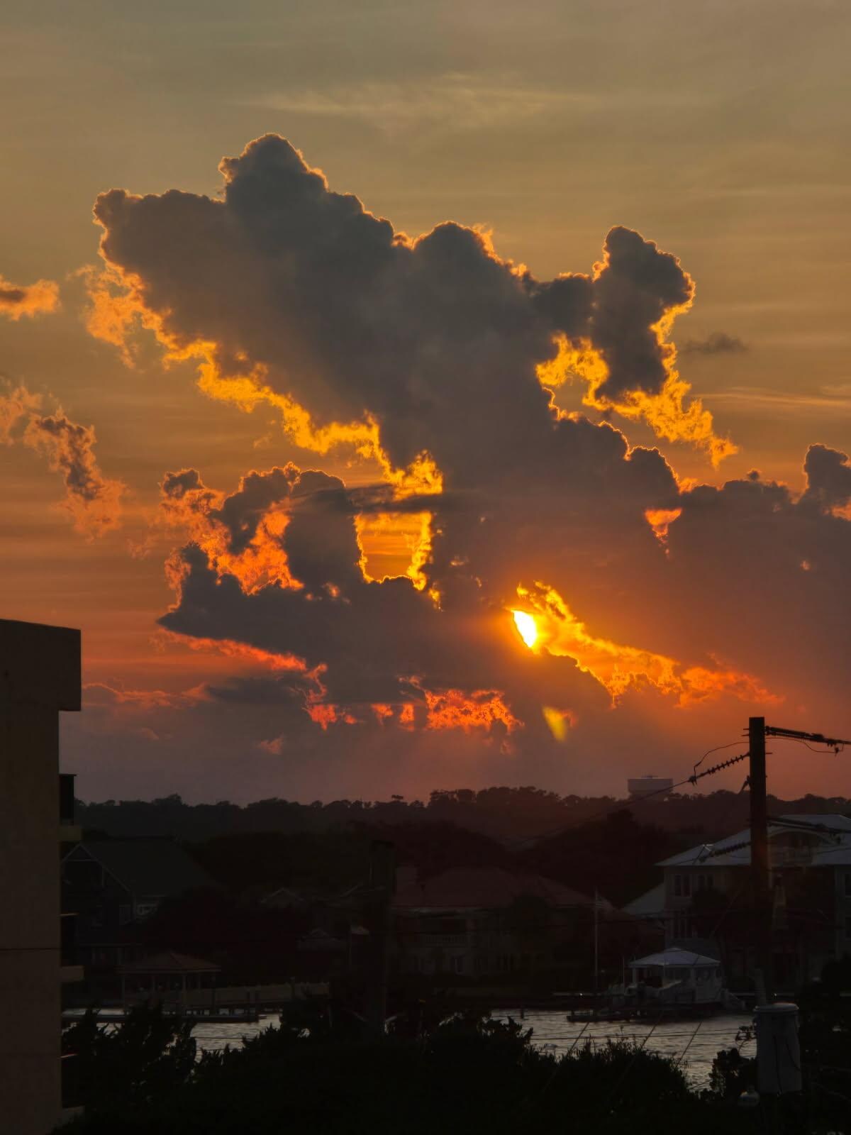 Outside the front door-sunset over the inter coastal 