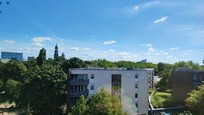 Blick vom Zimmer über Hamburg