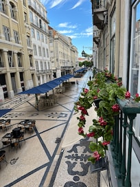 View from first floor room balcony