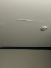 Crack on the ceiling above my bed.