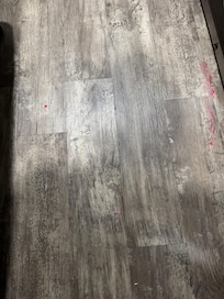 Nail polish spilled on the floor