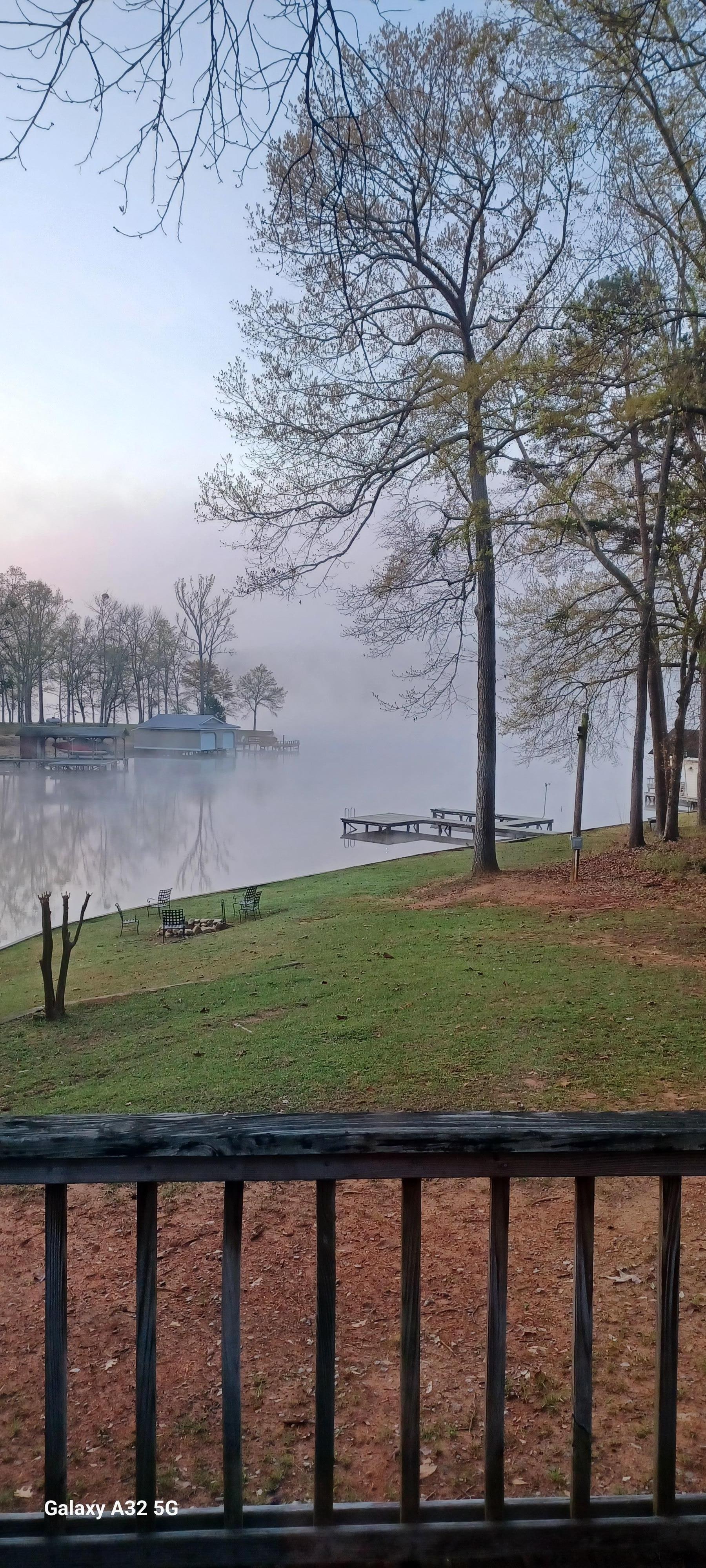 Early morning fog on the water.  Gorgeous