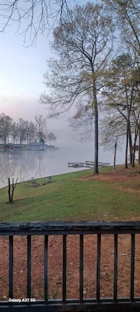 Early morning fog on the water. Gorgeous