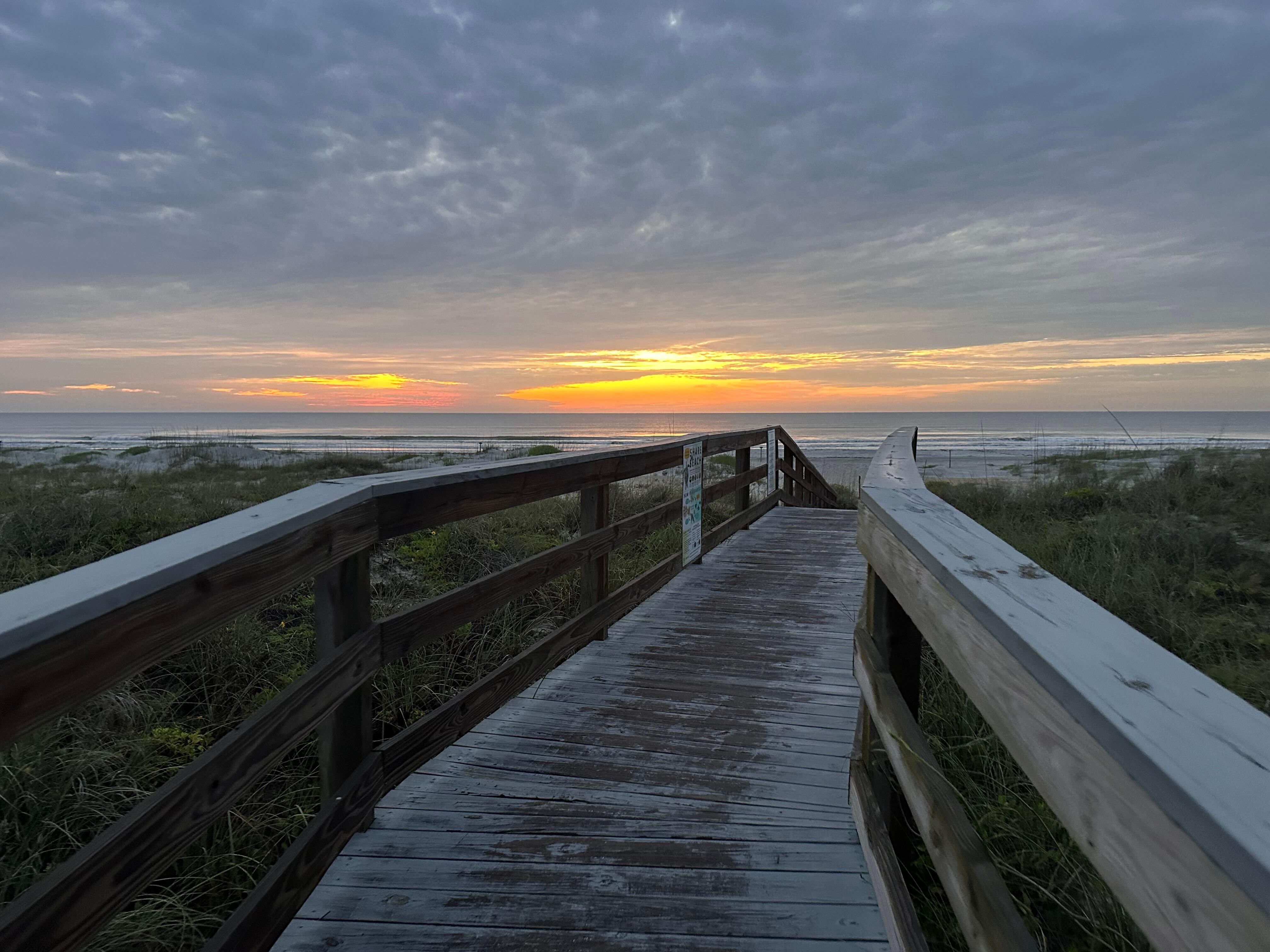 This is the bridge that is secure with a code to get out to, that takes you to the beach. It took us five minutes from the condo to the beach. 