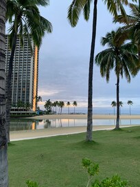 The lagoon with Hilton Hawaiian Village.