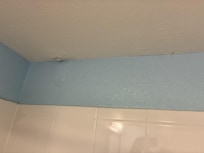 Ceiling above shower