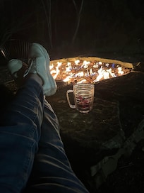 Relaxing with a glass of wine