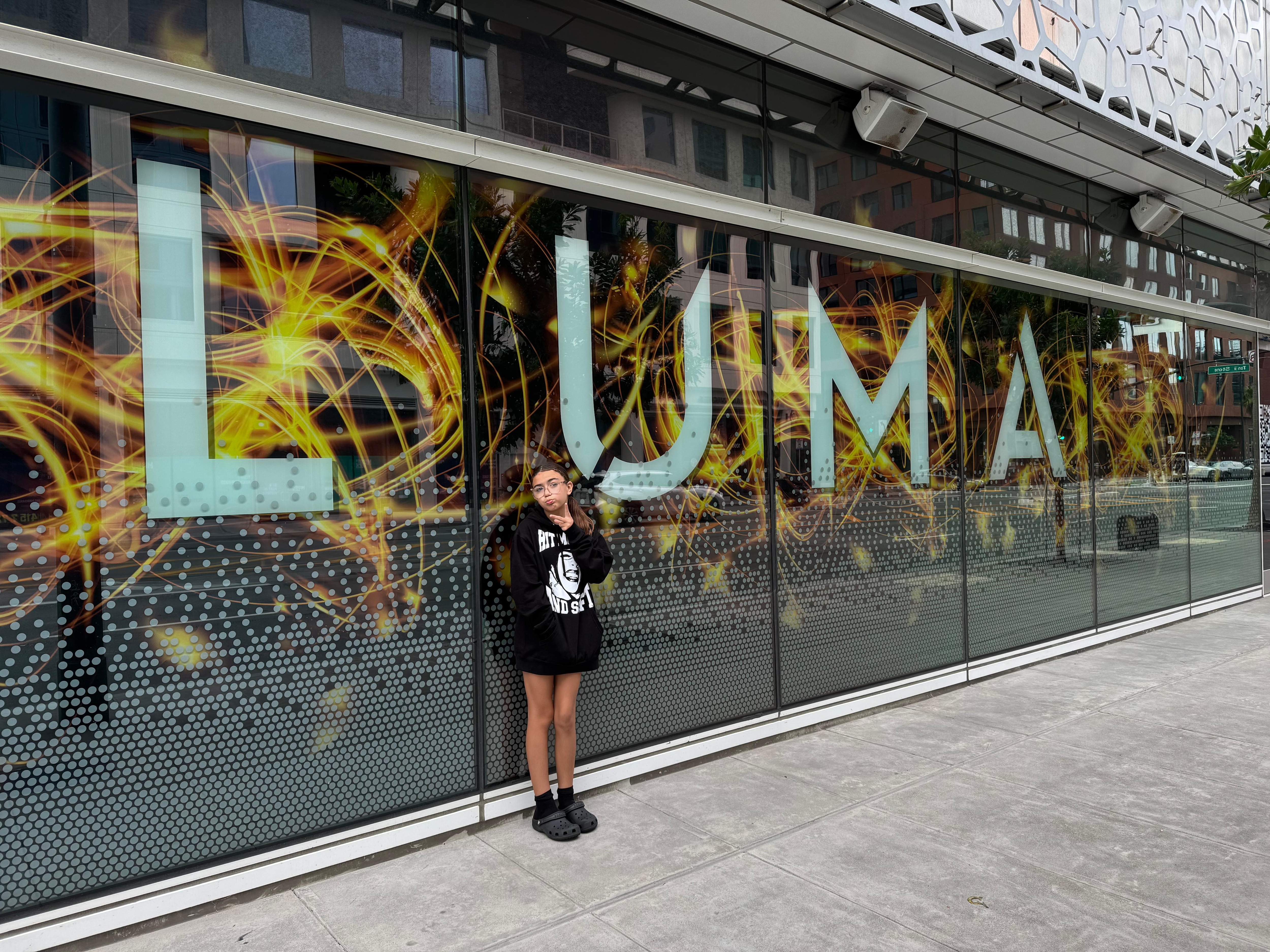 One side (it’s on the corner)