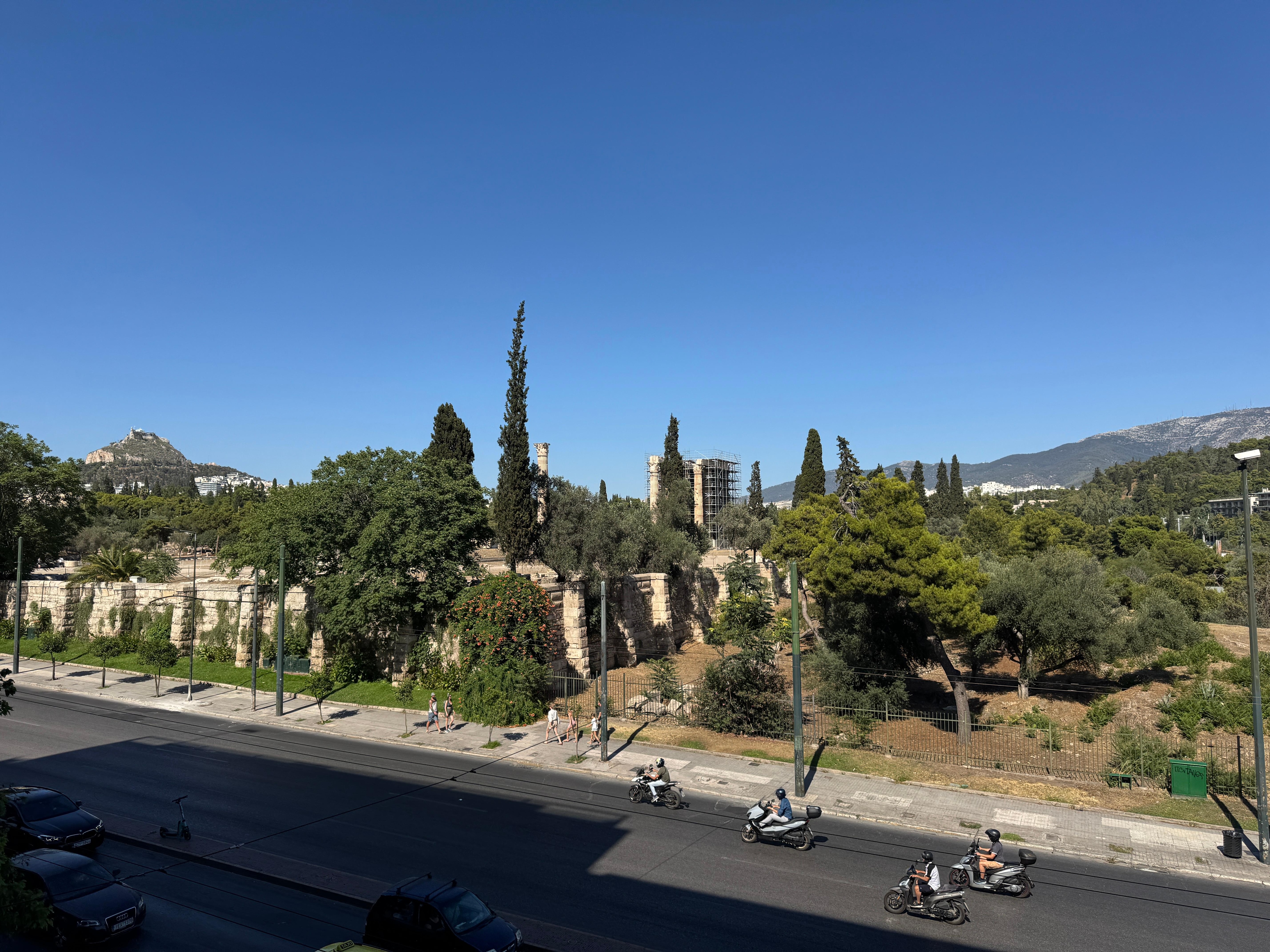 Temple of Nike directly across the street. 