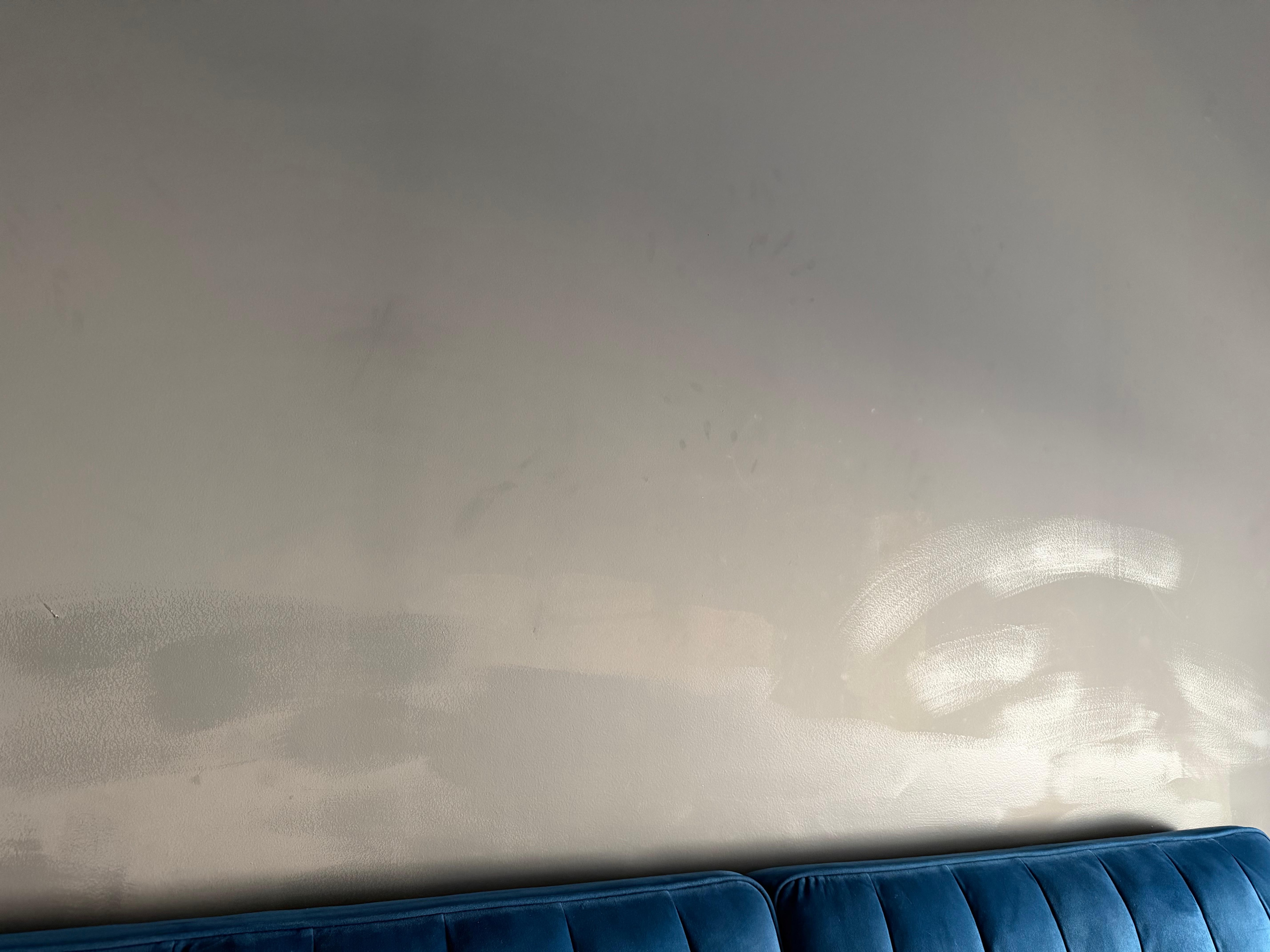 Embarrassing paint job on walls in unit