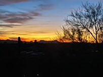 One of many beautiful sunsets from the patio above the pool area.