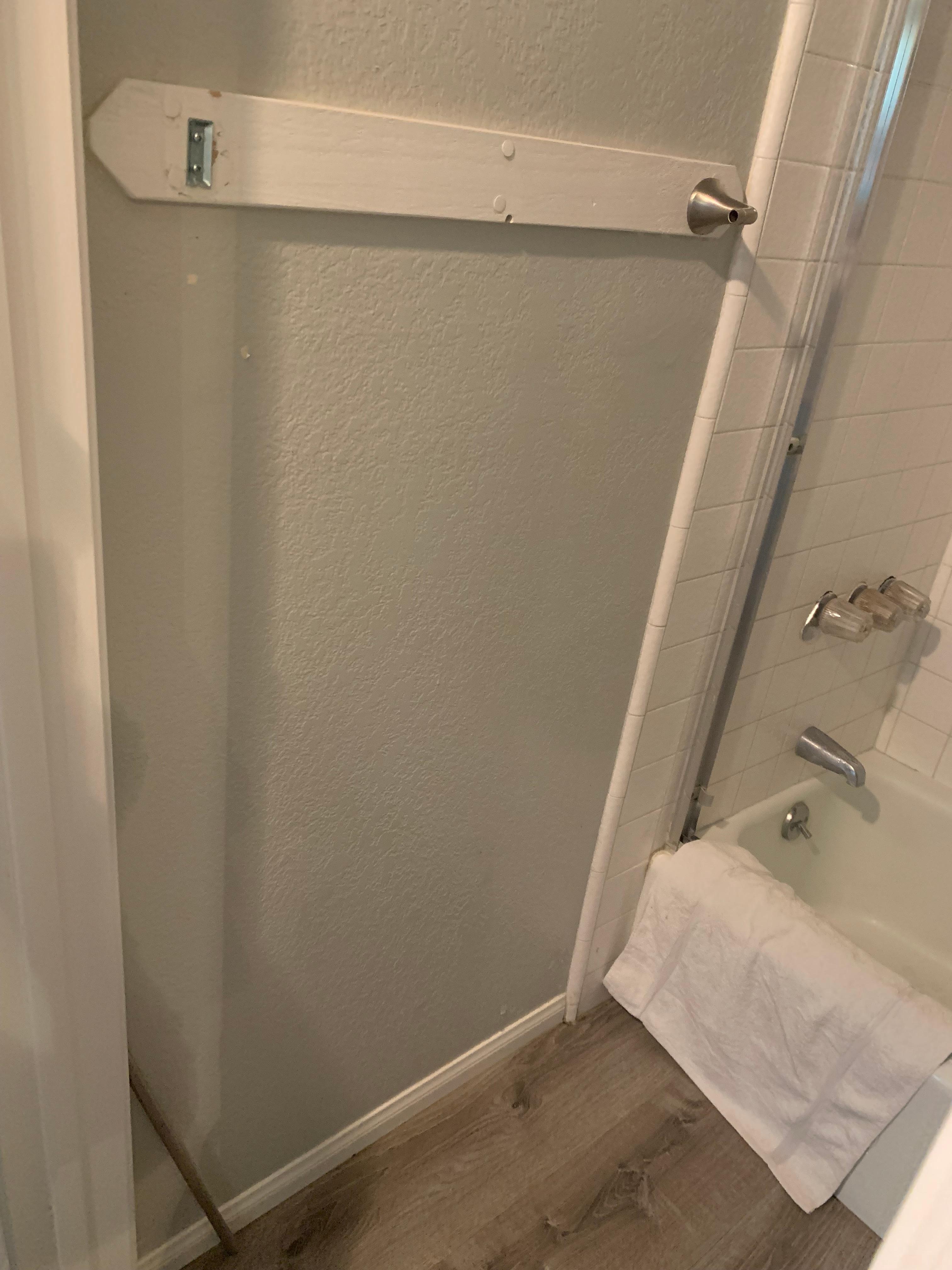 Towel rack fell down 