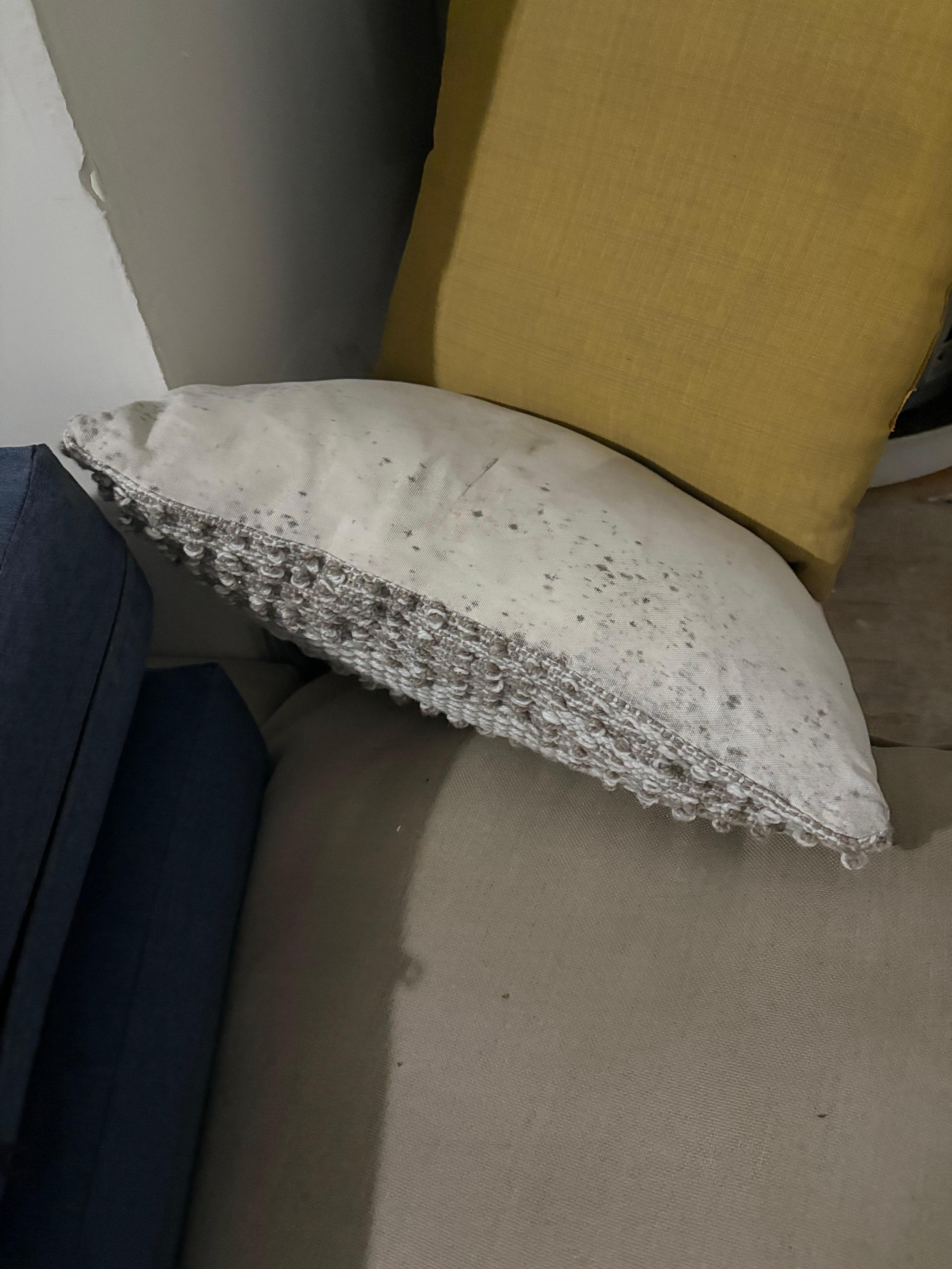 Outside seating pillows not maintained 