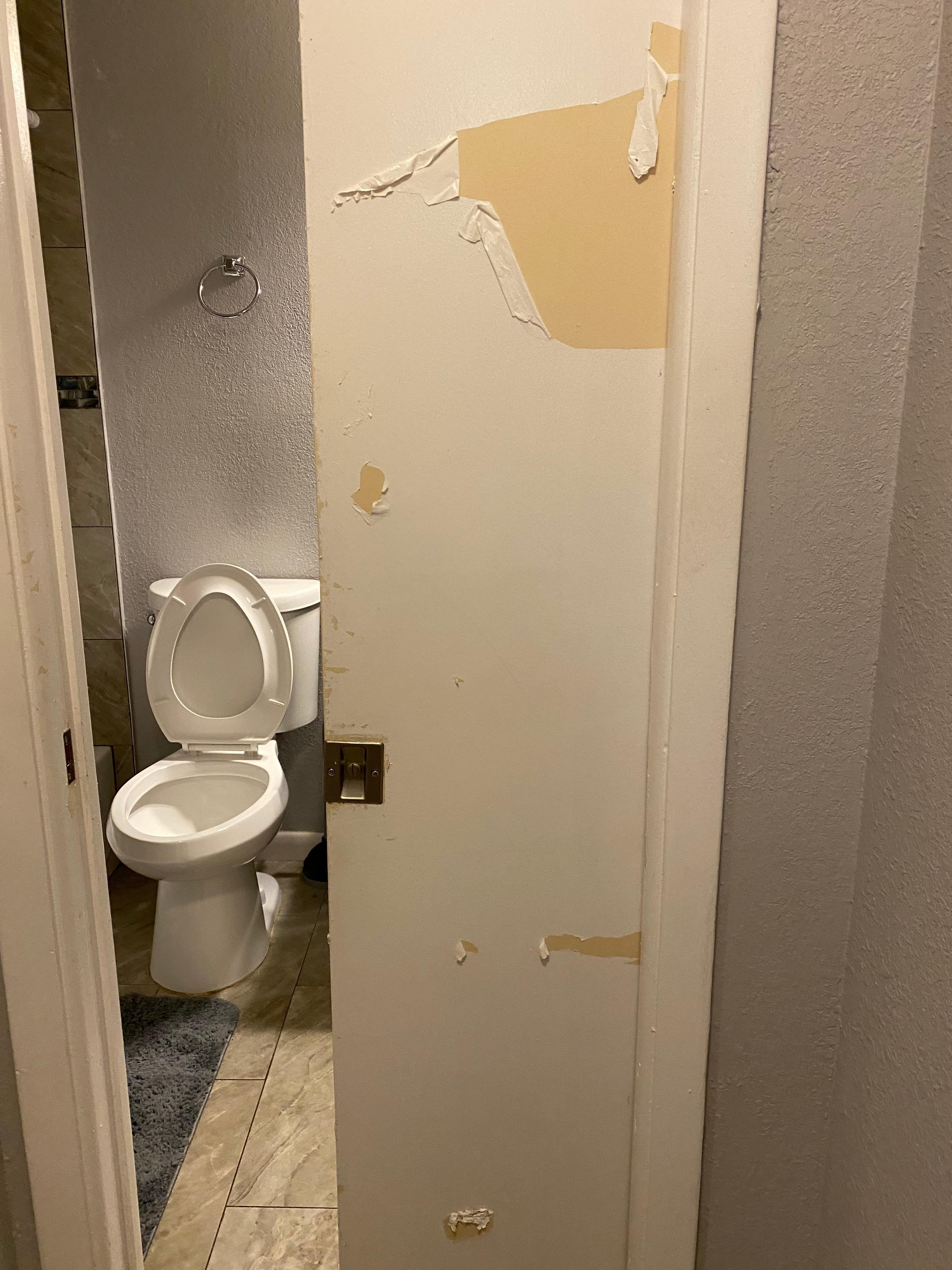 Bathroom door will not close