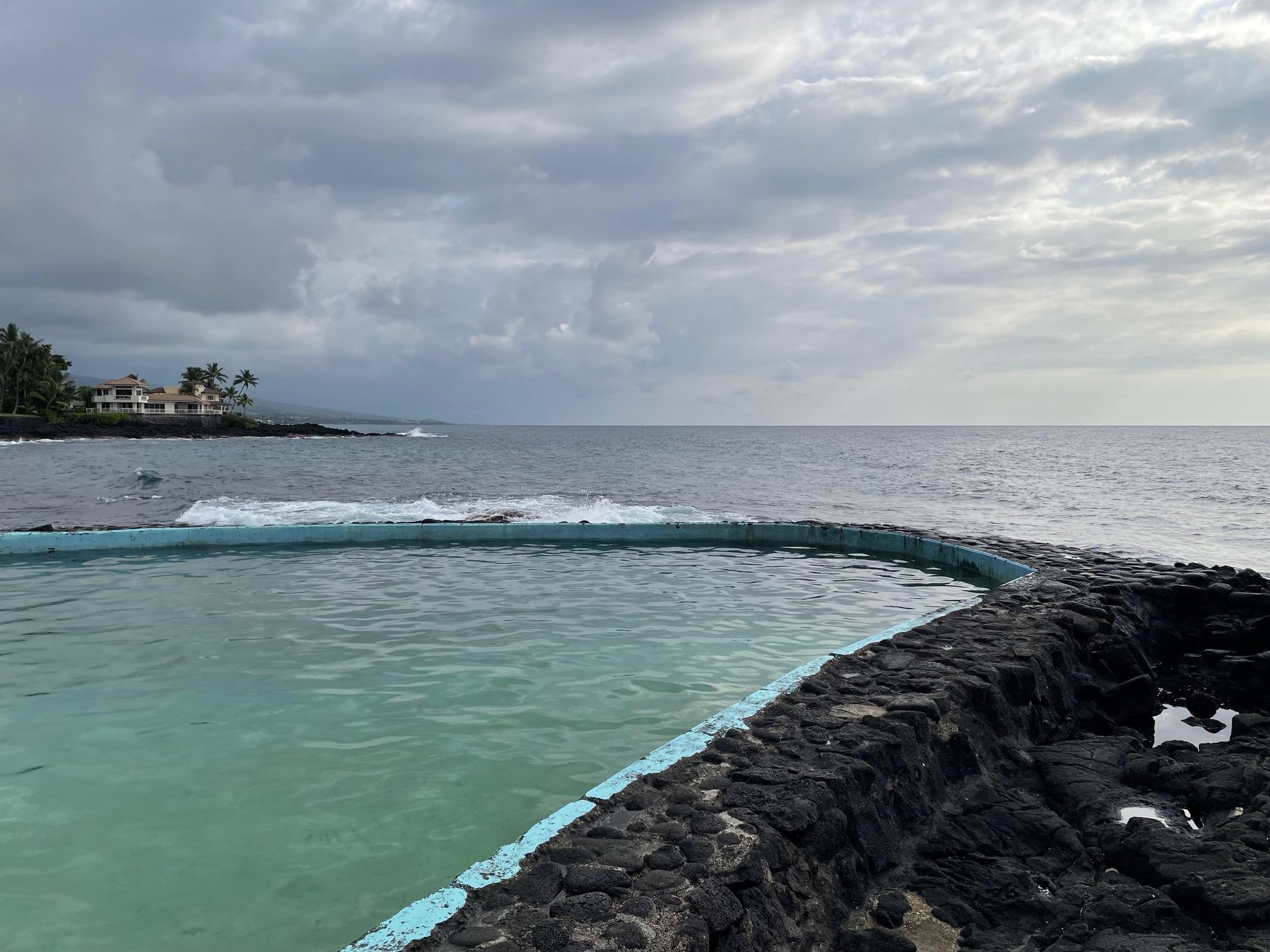 Public saltwater tide pool (swimming pool) adjacent to the property