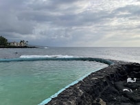 Public saltwater tide pool (swimming pool) adjacent to the property
