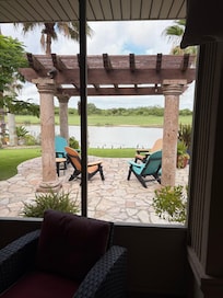 The view in the backyard